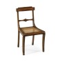 Regency walnut side chair with caned seat