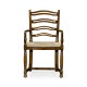 Ladder Back Walnut Chair with Pierced Slats (Arm)