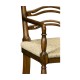 Ladder Back Walnut Chair with Pierced Slats (Arm)