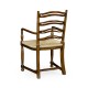 Ladder Back Walnut Chair with Pierced Slats (Arm)