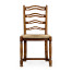 Ladder back walnut chair with pierced slats (Side)