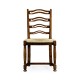 Ladder back walnut chair with pierced slats (Side)