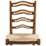 Ladder back walnut chair with pierced slats (Side)