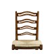 Ladder back walnut chair with pierced slats (Side)