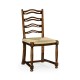 Ladder back walnut chair with pierced slats (Side)