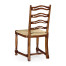 Ladder back walnut chair with pierced slats (Side)