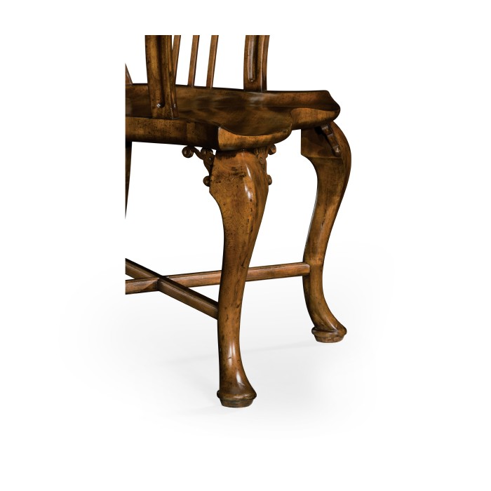 Gothic Windsor Walnut Arm Chair