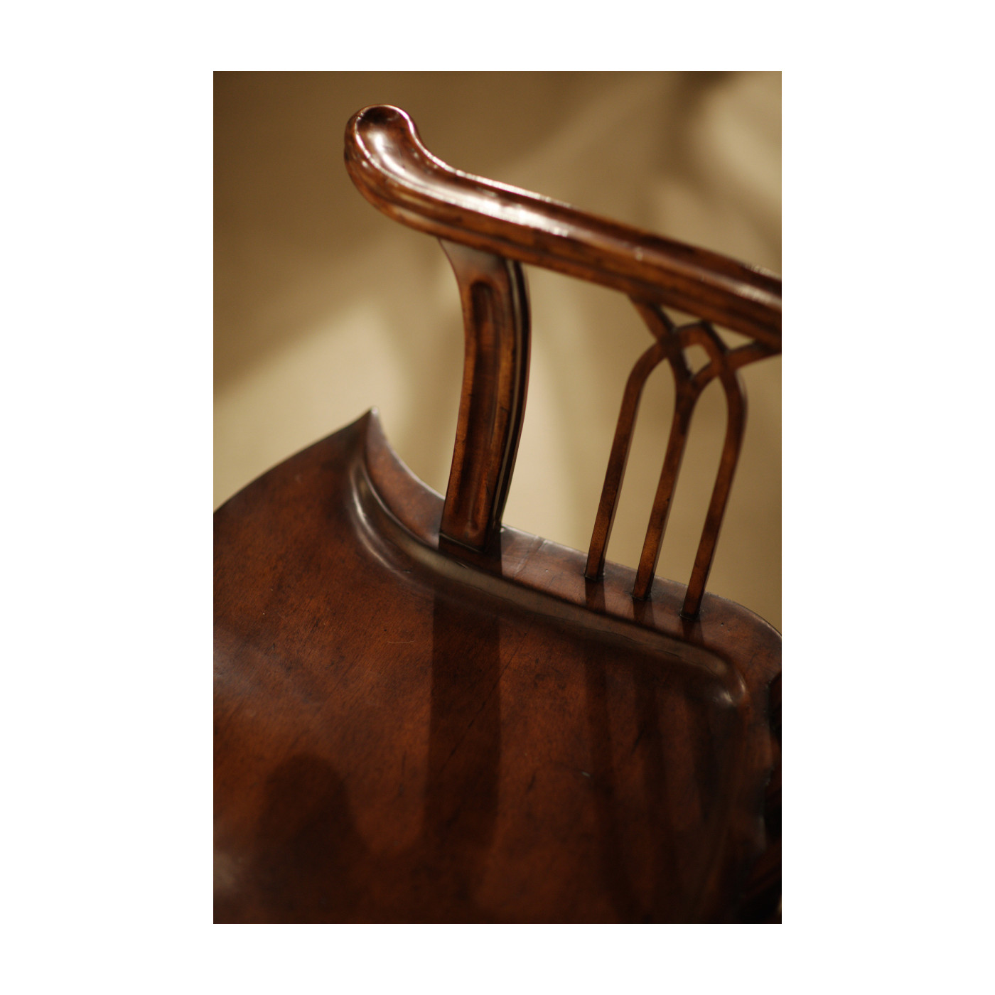 Gothic Windsor Walnut Arm Chair