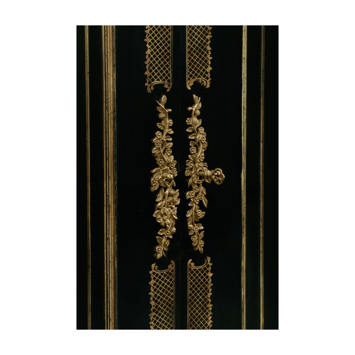 Formal Black & Gold Drinks Cabinet