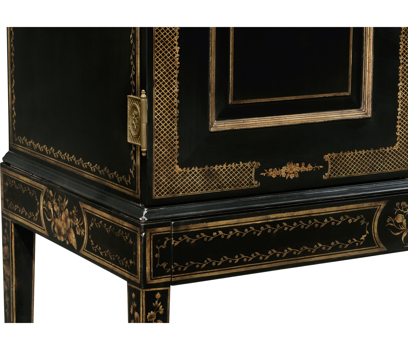Formal Black & Gold Drinks Cabinet