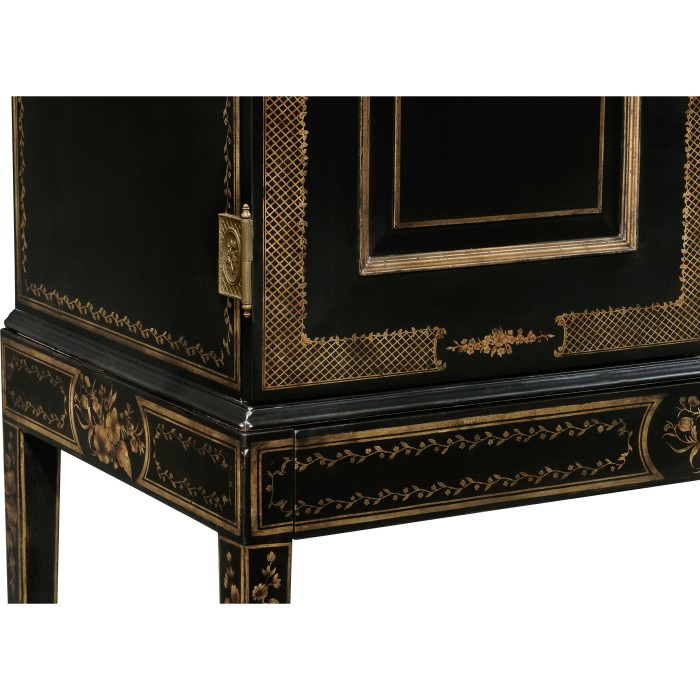 Formal Black & Gold Drinks Cabinet