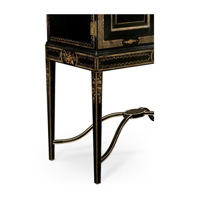 Formal Black & Gold Drinks Cabinet