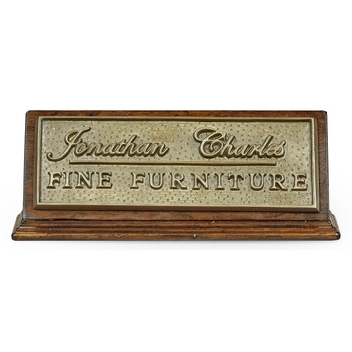 Jonathan Charles counter top sign