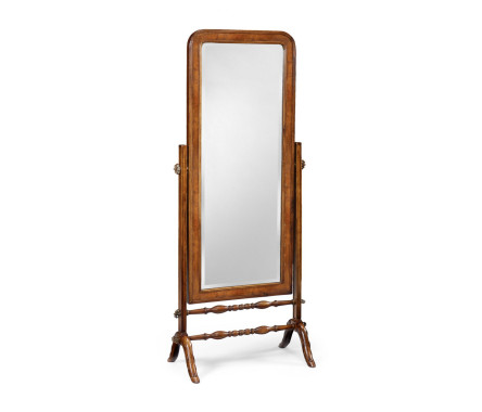 Satinwood cheval mirror (Full length)