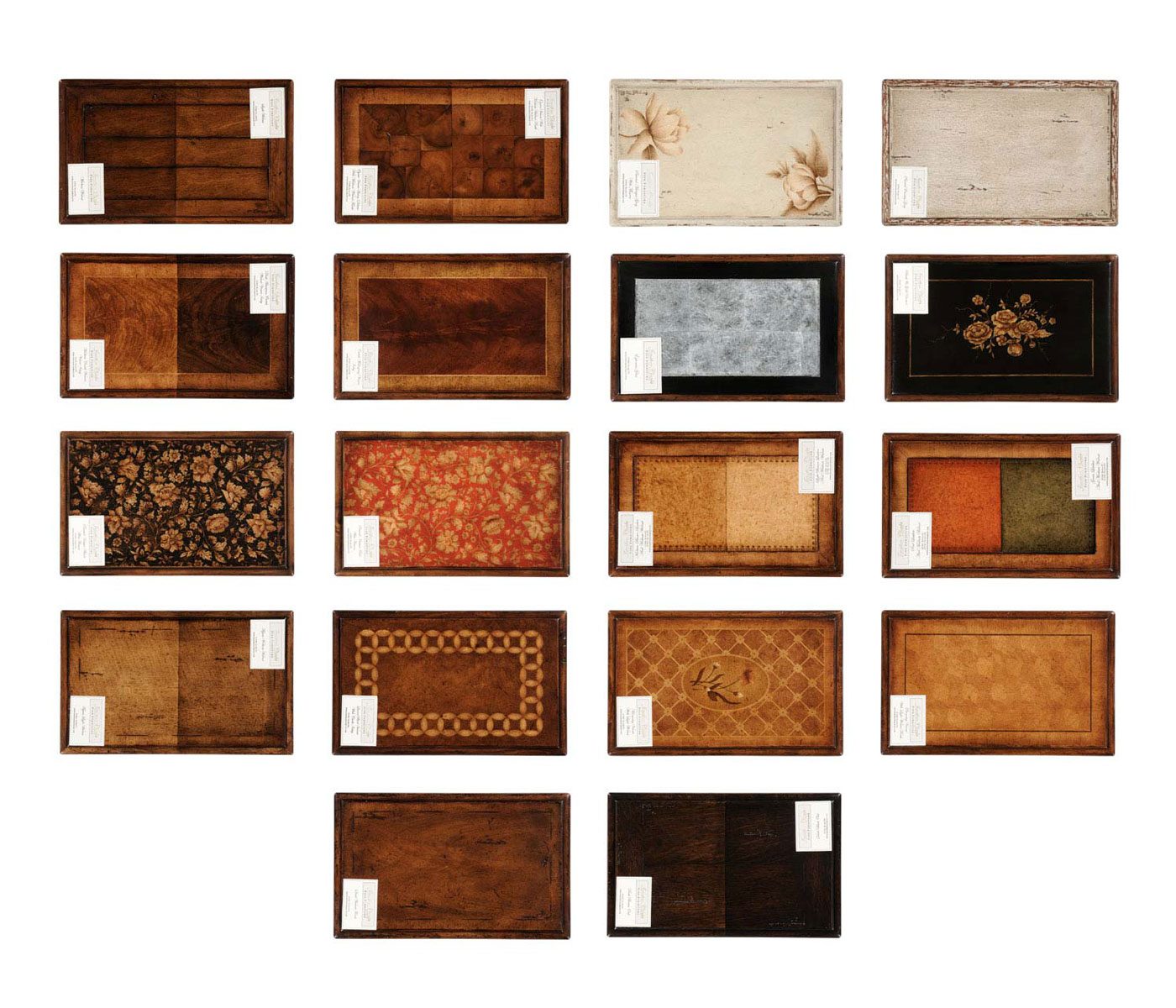 Set of 9 finish sample panels (Large)