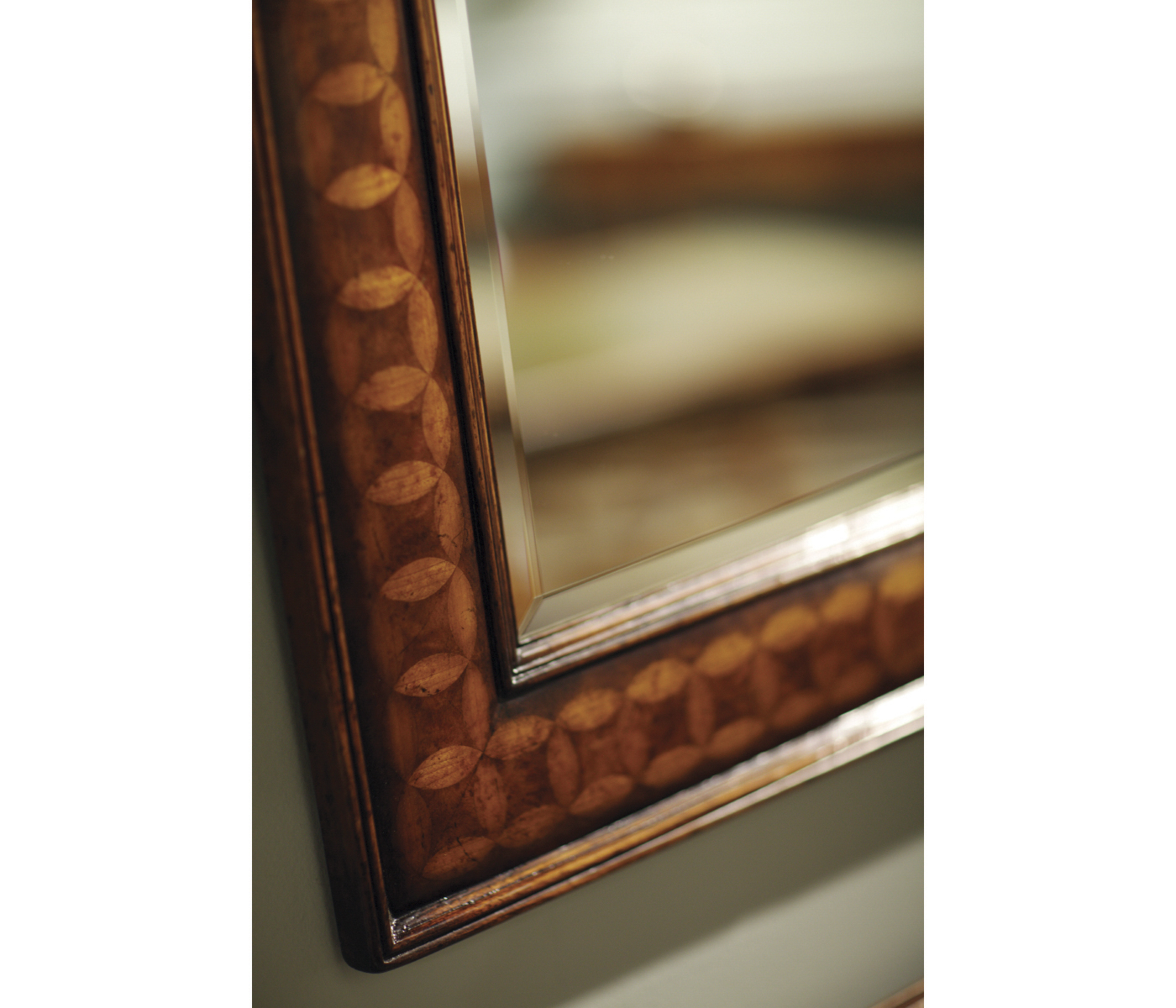 Circular Inlay Rectangular Mirror