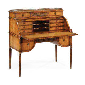 Satinwood Roll Top Desk