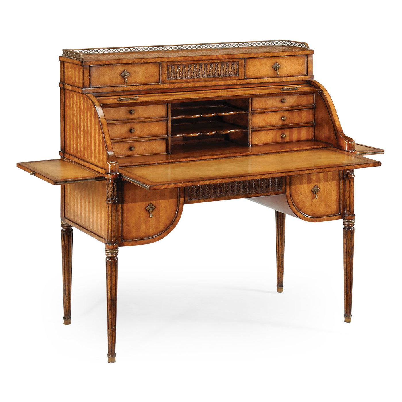 Satinwood Roll Top Desk