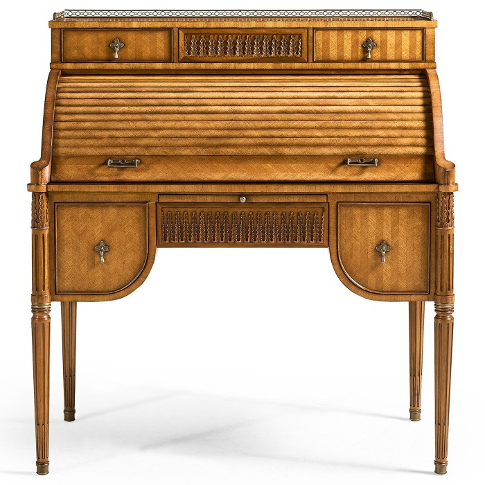 Satinwood Roll Top Desk