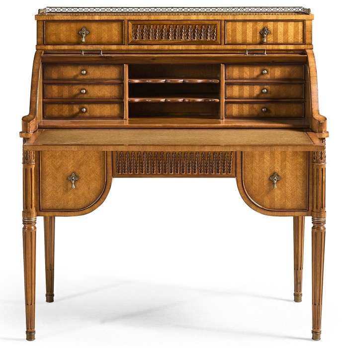 Satinwood Roll Top Desk