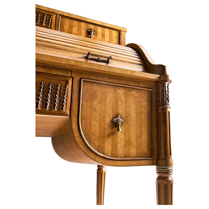 Satinwood Roll Top Desk
