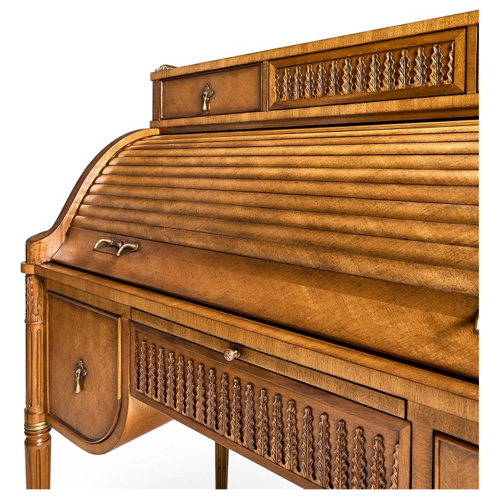 Satinwood Roll Top Desk