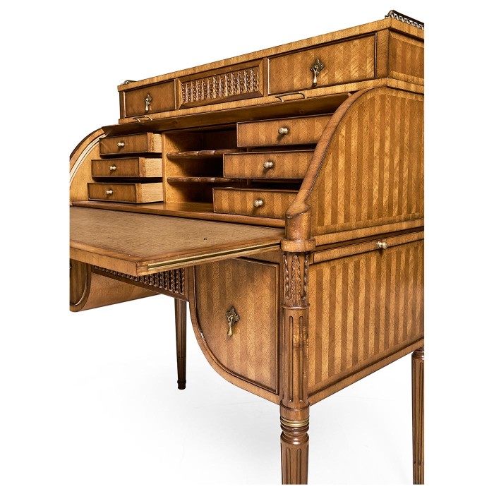 Satinwood Roll Top Desk
