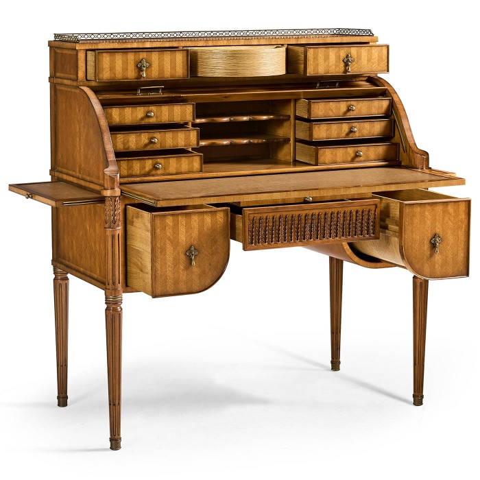 Satinwood Roll Top Desk