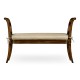 Regency Walnut Bench with High Cross Arms