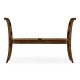Regency Walnut Bench with High Cross Arms