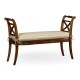 Regency Walnut Bench with High Cross Arms
