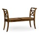 Regency Walnut Bench with High Cross Arms