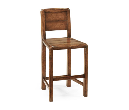 Planked walnut counter stool (Side)