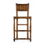 Planked walnut barstool with baluster legs (Side)