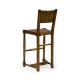 Planked walnut barstool with baluster legs (Side)