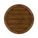 Round Walnut Planked Bar Table 36