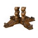 Round Walnut Planked Bar Table 36