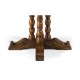 Round Walnut Planked Bar Table 36