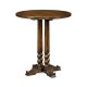 Round Walnut Planked Bar Table 36