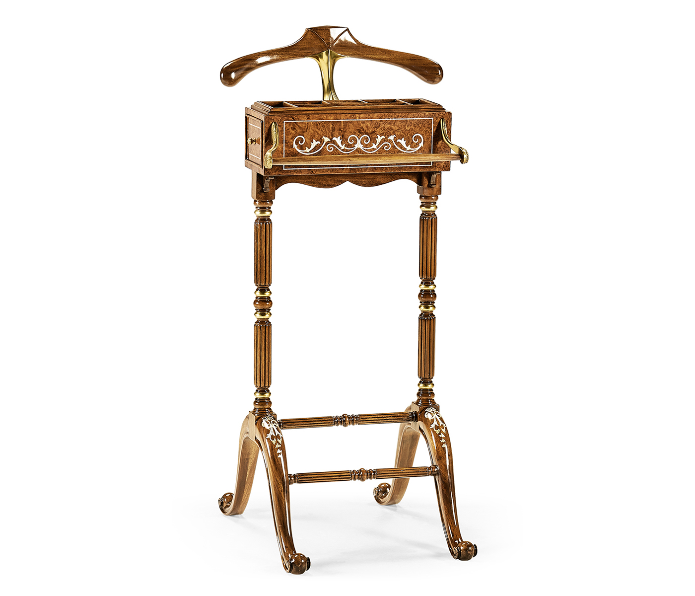 Burl & Mother of Pearl Valet Stand
