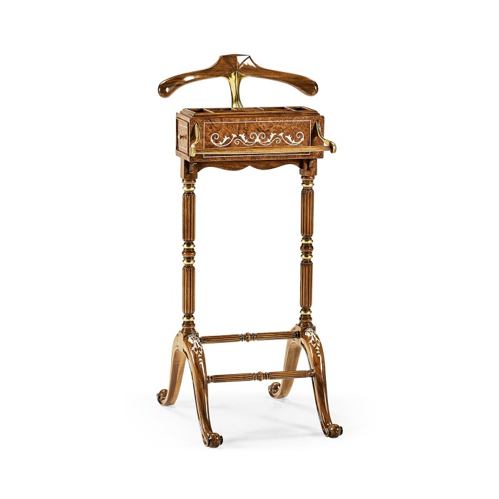 Burl & Mother of Pearl Valet Stand