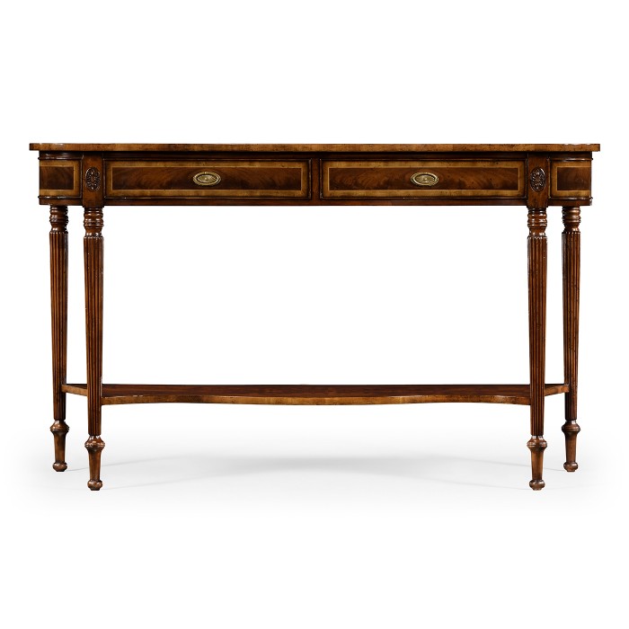 Serpentine Mahogany Console Table