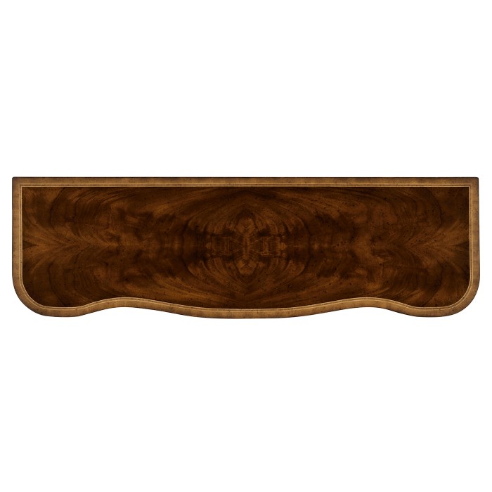 Serpentine Mahogany Console Table