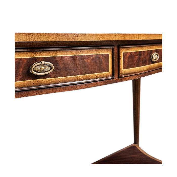 Serpentine Mahogany Console Table