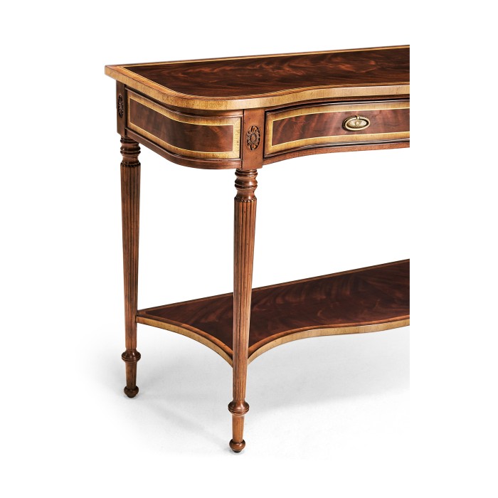 Serpentine Mahogany Console Table