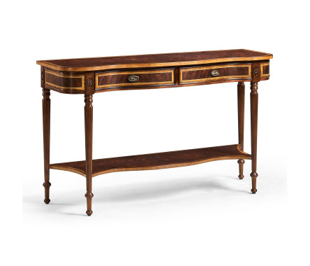 Serpentine Mahogany Console Table