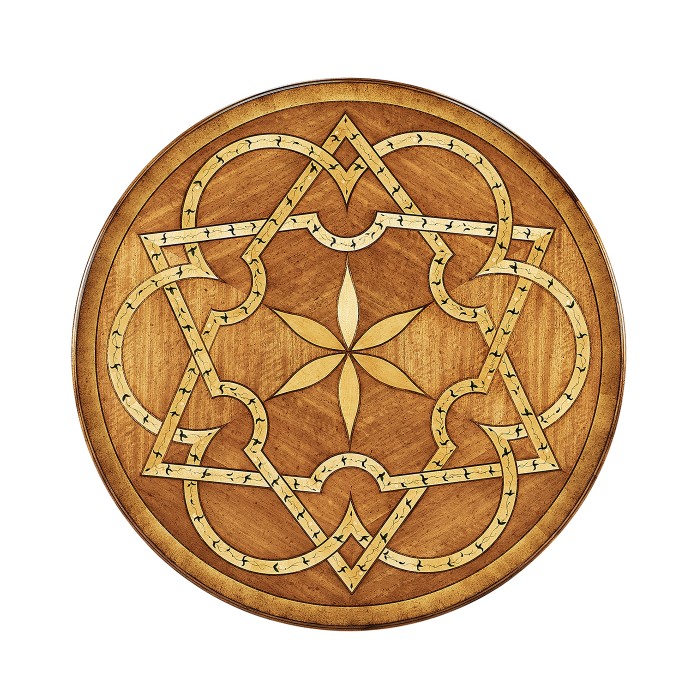 Satinwood & Marquetry round coffee table