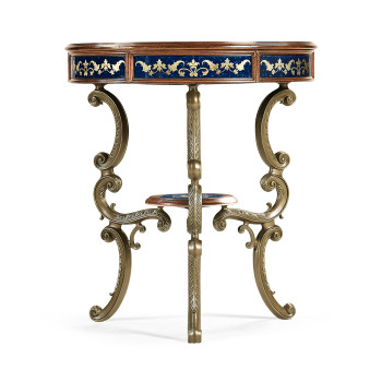 Lapis Blue Églomisé Side Table