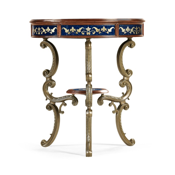 Lapis Blue Églomisé Side Table