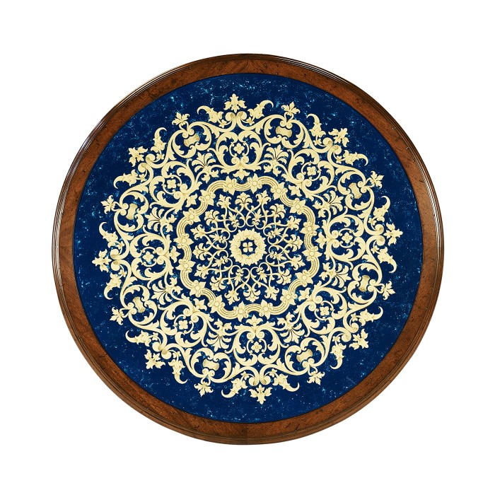 Lapis Blue Églomisé Side Table